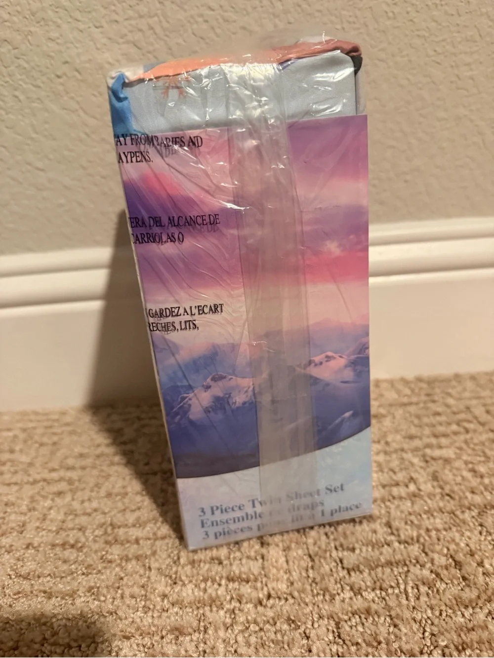 Disney Frozen Pink & Purple Twin 3 Piece Sheet Set